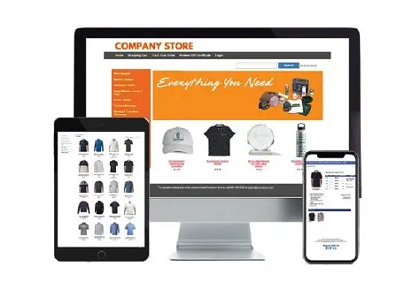 Streamlined Corporate Stores for Branded Apparel Orders Custom online corporate store interface for branded merchandise